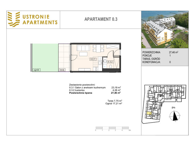 Mieszkanie w inwestycji Ustronie Apartments, budynek Komfort, symbol 0_3 » nportal.pl