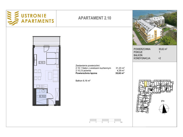 Mieszkanie w inwestycji Ustronie Apartments, budynek Komfort, symbol 2_10 » nportal.pl