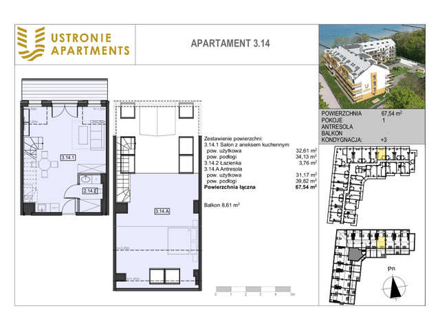 Mieszkanie w inwestycji Ustronie Apartments, budynek Superior suite, symbol 3_14 » nportal.pl