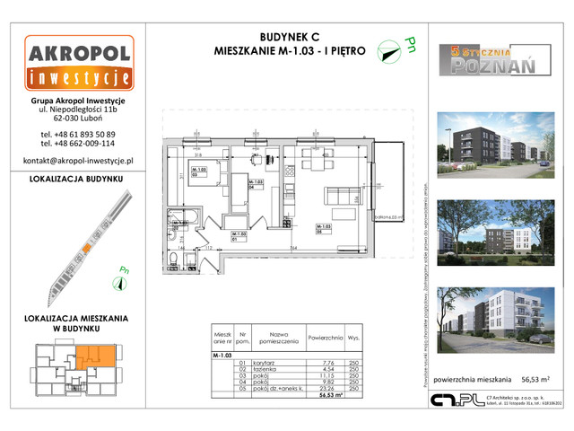Mieszkanie w inwestycji Poznań ul. 5 Stycznia, symbol M-1.03.C » nportal.pl