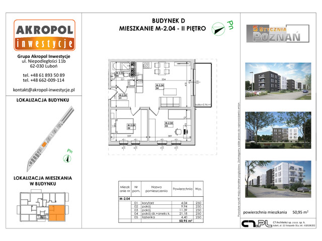 Mieszkanie w inwestycji Poznań ul. 5 Stycznia, symbol M-2.04.D » nportal.pl
