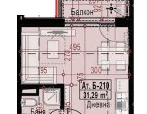 Kawalerka na sprzedaż, Bułgaria София/sofia Малинова долина/Malinova dolina, 81 911 dolar (314 539 zł), 37 m2, 99126208